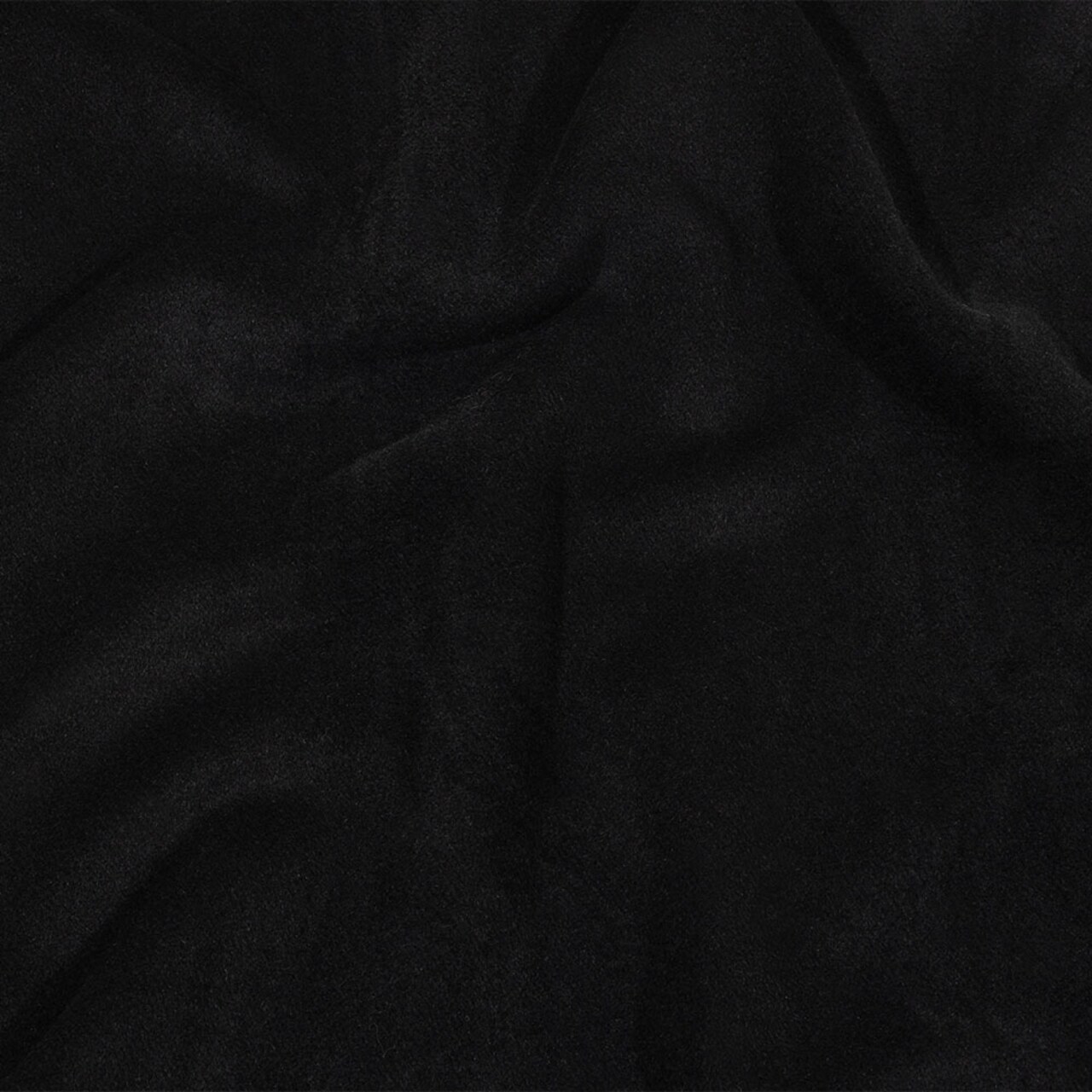 1 Yard Balenciaga Italian Black Brushed Blended Camel Hair Twill Coating 58’’ Width